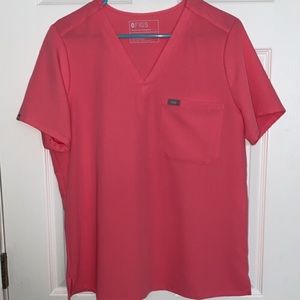 Figs Neon Pink Catarina Top